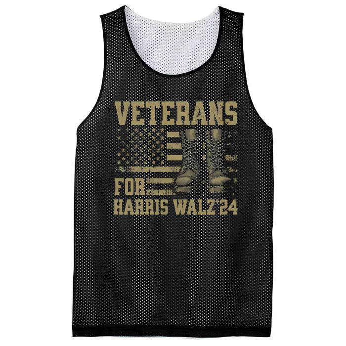 Veterans For Harris Walz Waltz 2024 Presidential Campaign Gift Mesh Reversible Basketball Jersey Tank