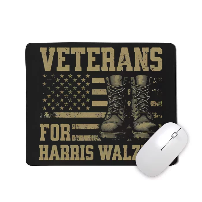 Veterans For Harris Walz Waltz 2024 Presidential Campaign Gift Mousepad