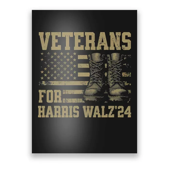 Veterans For Harris Walz Waltz 2024 Presidential Campaign Gift Poster