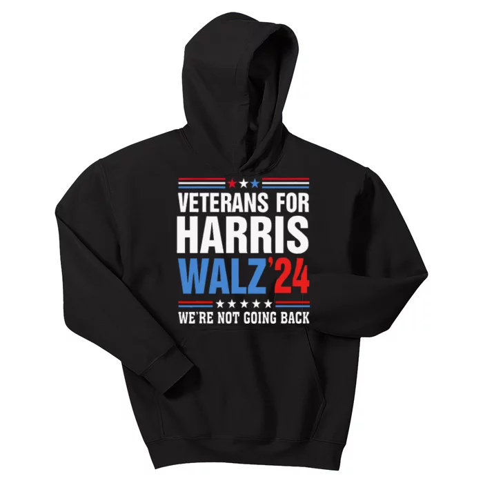 Veterans For Harris Walz 2024 Harris Waltz Kids Hoodie