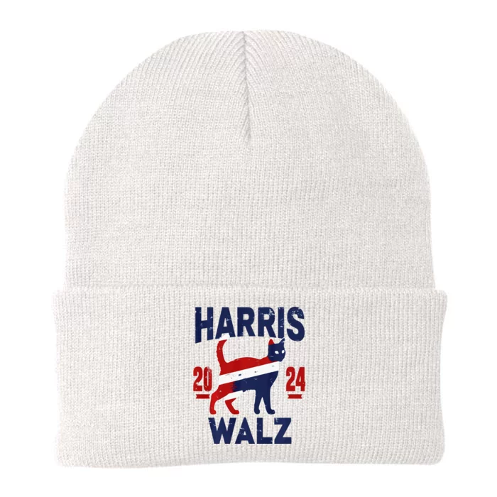 Vote For Harris Walz 2024 Election Kamala Harris Tim Waltz Knit Cap Winter Beanie