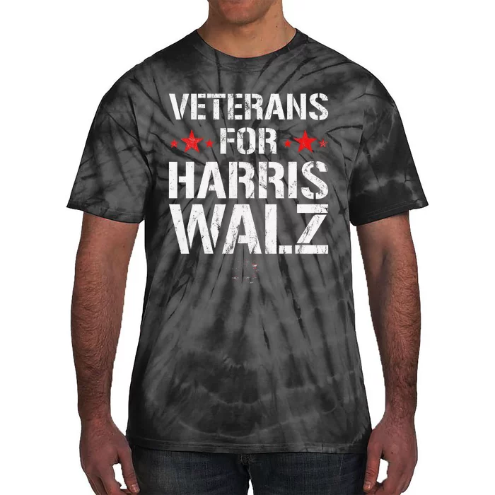 Veterans For Harris 2024 Kamala Harris Tim Walz Veteran Usa Tie-Dye T-Shirt