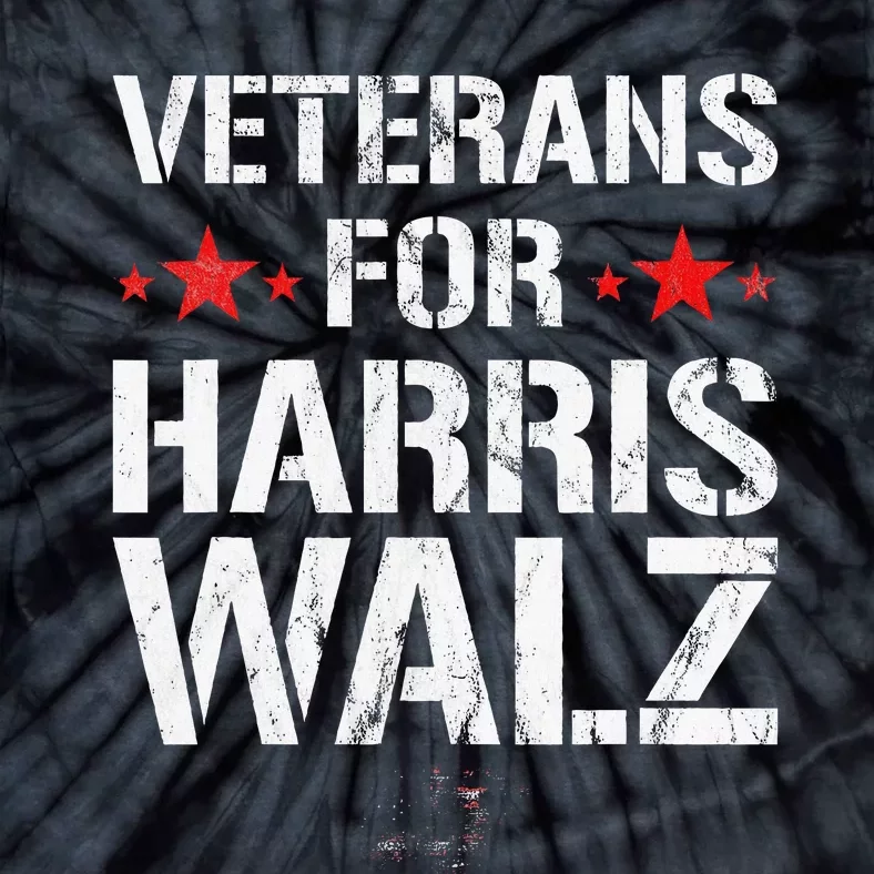 Veterans For Harris 2024 Kamala Harris Tim Walz Veteran Usa Tie-Dye T-Shirt