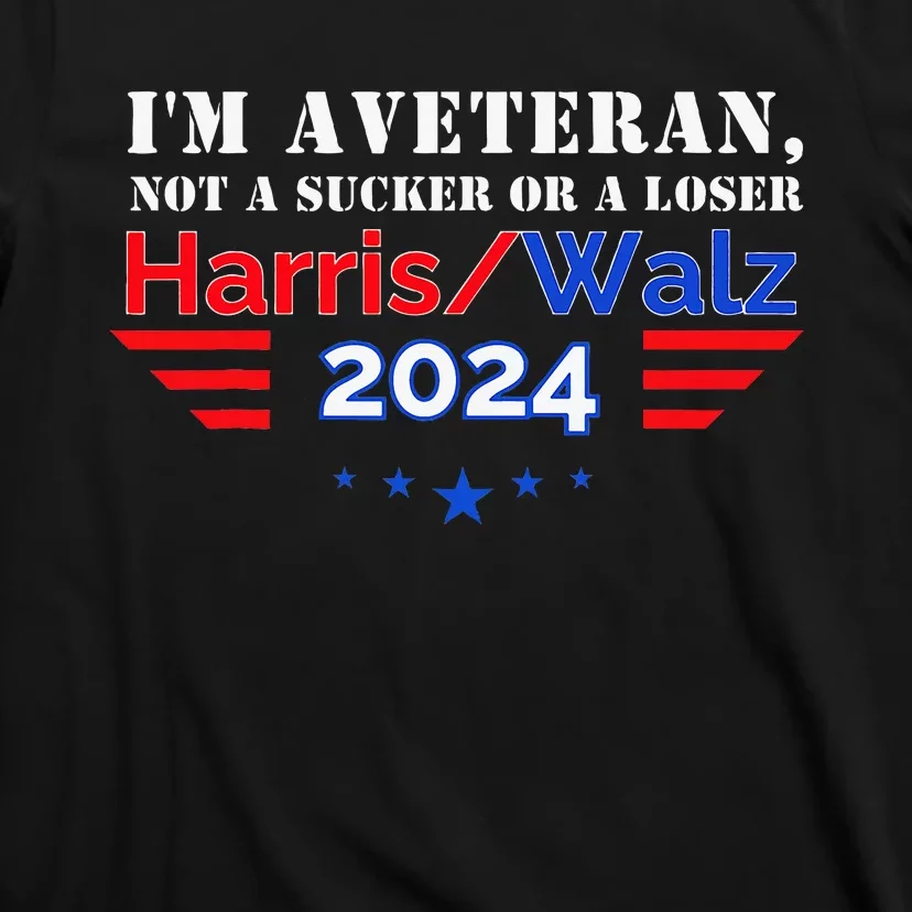 Veteran For Harris Walz For President 2024 T-Shirt