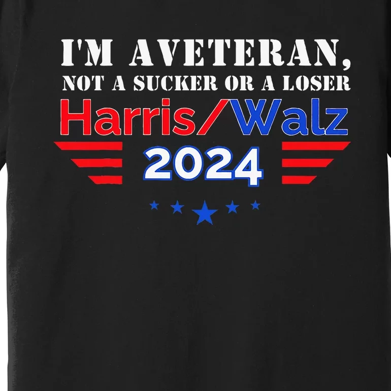 Veteran For Harris Walz For President 2024 Premium T-Shirt