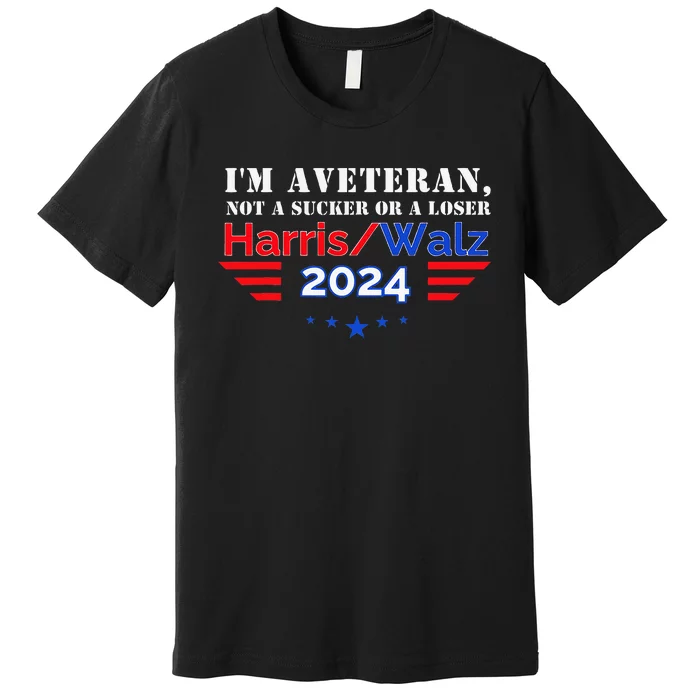 Veteran For Harris Walz For President 2024 Premium T-Shirt