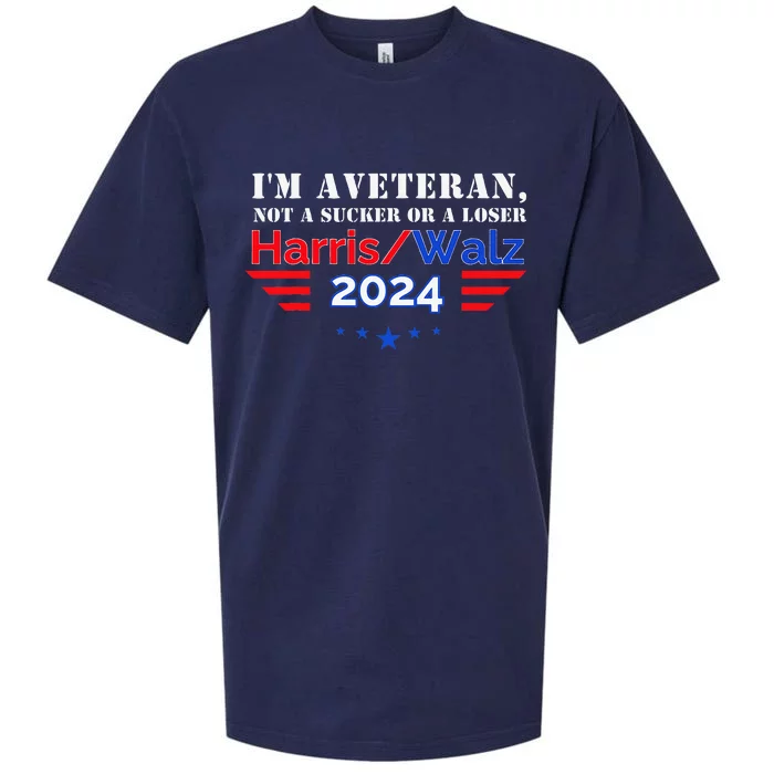 Veteran For Harris Walz For President 2024 Sueded Cloud Jersey T-Shirt