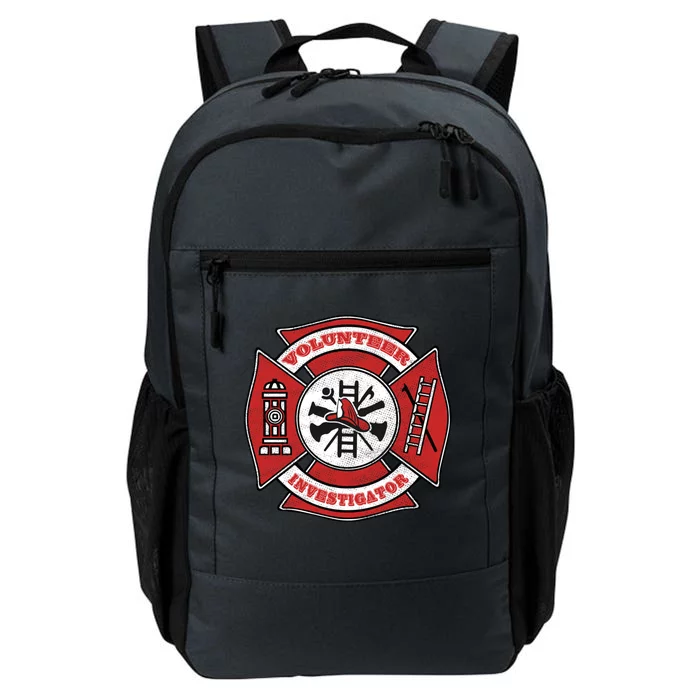 Volunteer Fire Investigator Firefighter Red Maltese Cross Gift Daily Commute Backpack