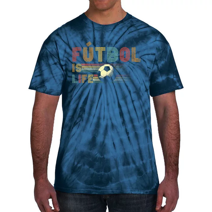 Vintage Futbol Is Life Football Lover Soccer Tie-Dye T-Shirt