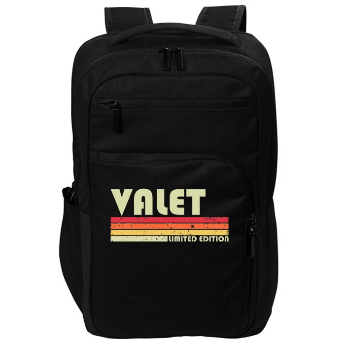 VALET Funny Job Title Profession Birthday Worker Idea Impact Tech Backpack