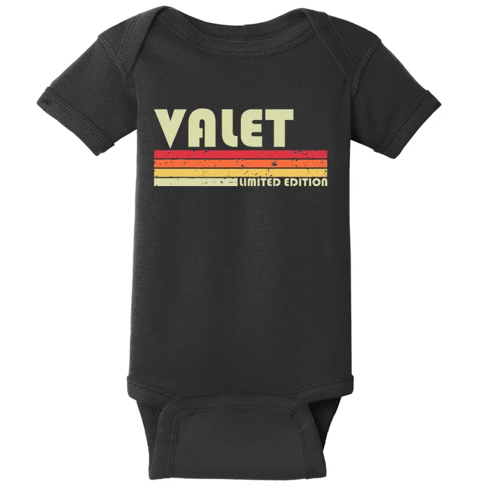 VALET Funny Job Title Profession Birthday Worker Idea Baby Bodysuit