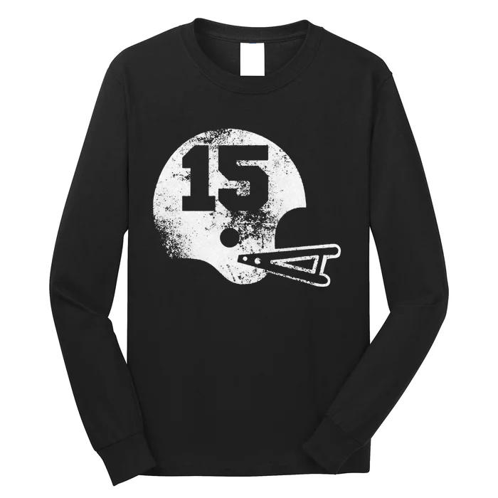 Vintage Football Jersey Number 15 Long Sleeve Shirt