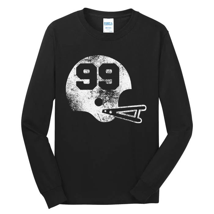 Vintage Football Jersey Number 99 Player Number Tall Long Sleeve T-Shirt