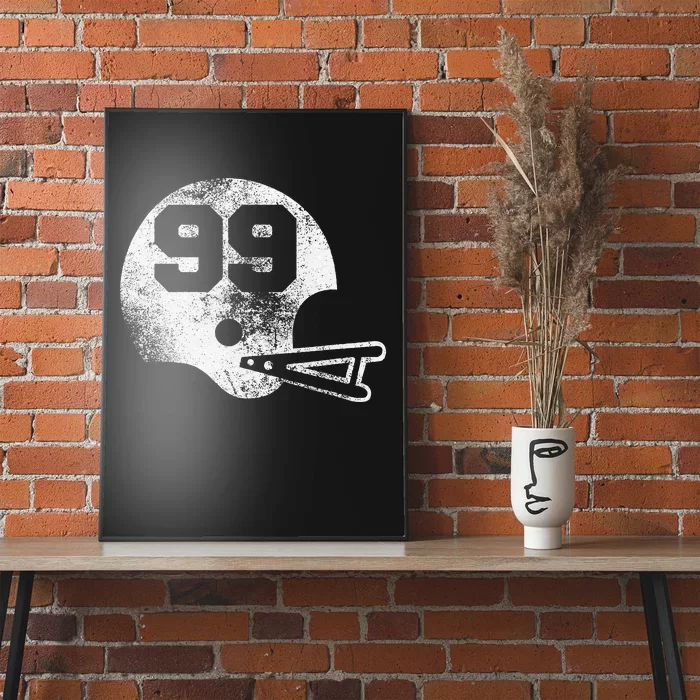 Vintage Football Jersey Number 99 Player Number Poster