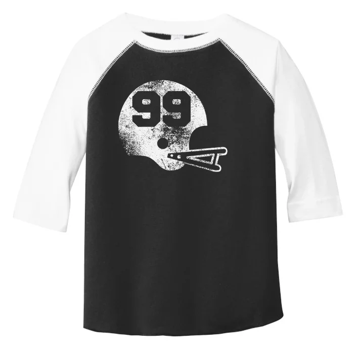 Vintage Football Jersey Number 99 Player Number Toddler Fine Jersey T-Shirt