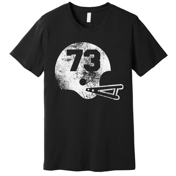 Vintage Football Jersey Number 73 Player Number Premium T-Shirt