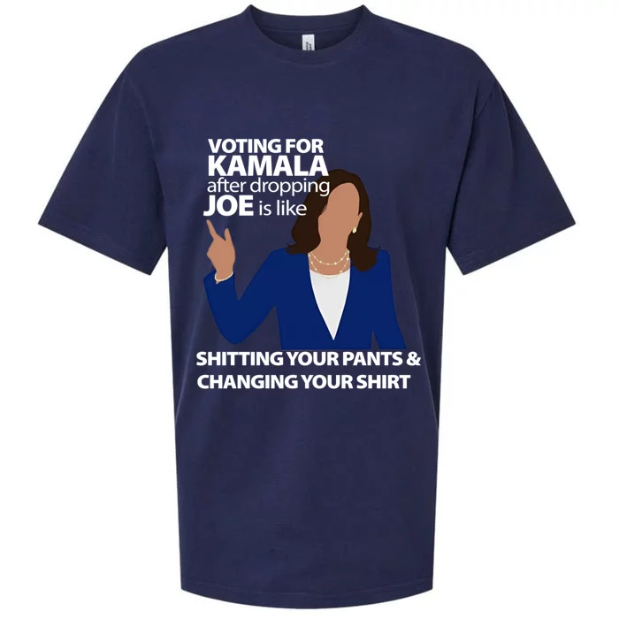 Voting For Kamala After Dropping Joe Is Like Shitting Sueded Cloud Jersey T-Shirt