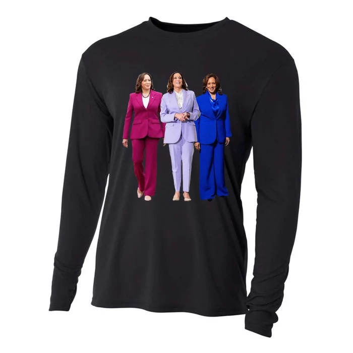 Vote For Kamala President Campaign Cooling Performance Long Sleeve Crew