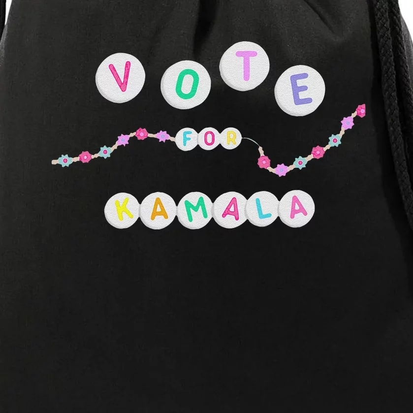 Vote For Kamala Charm Bracelet Support For Kamala Harris Drawstring Bag