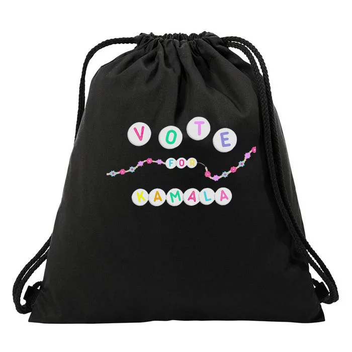 Vote For Kamala Charm Bracelet Support For Kamala Harris Drawstring Bag