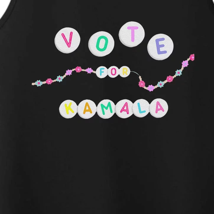 Vote For Kamala Charm Bracelet Support For Kamala Harris Performance Tank