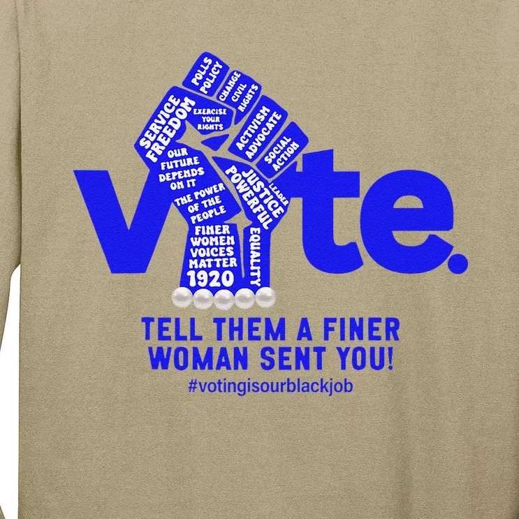 Vote For Kamala 2024 President Tall Long Sleeve T-Shirt