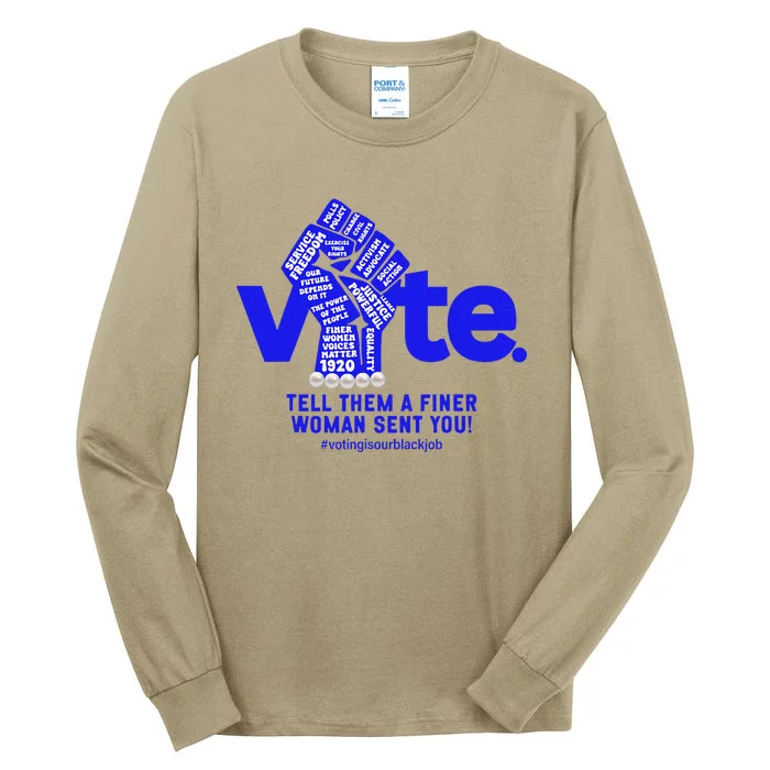 Vote For Kamala 2024 President Tall Long Sleeve T-Shirt