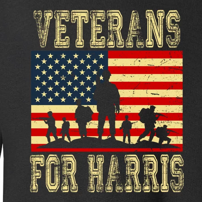 Veterans For Kamala Harris 2024 Toddler Sweatshirt