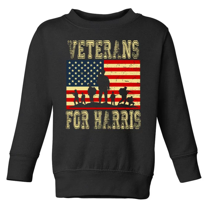 Veterans For Kamala Harris 2024 Toddler Sweatshirt