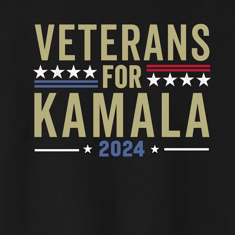 Veterans For Kamala Harris 2024 Election Women's Crop Top Tee