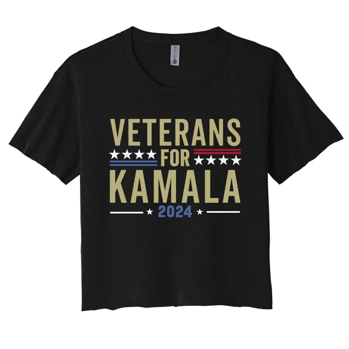 Veterans For Kamala Harris 2024 Election Women's Crop Top Tee