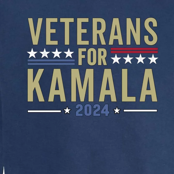 Veterans For Kamala Harris 2024 Election Garment-Dyed Sweatshirt