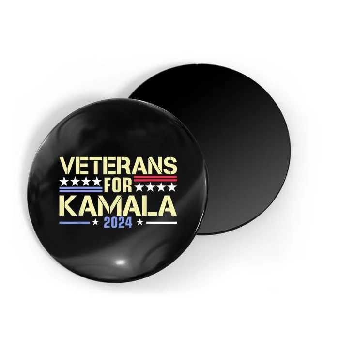 Veterans For Kamala American Flag Kamala Harris Supporter Magnet