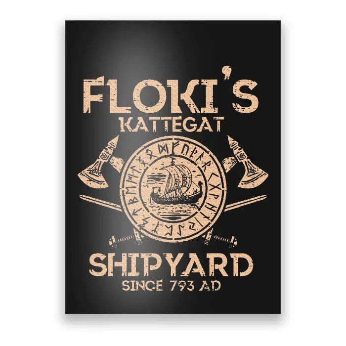 Viking Flokis Kattegat Shipyard Norse Mythology Poster