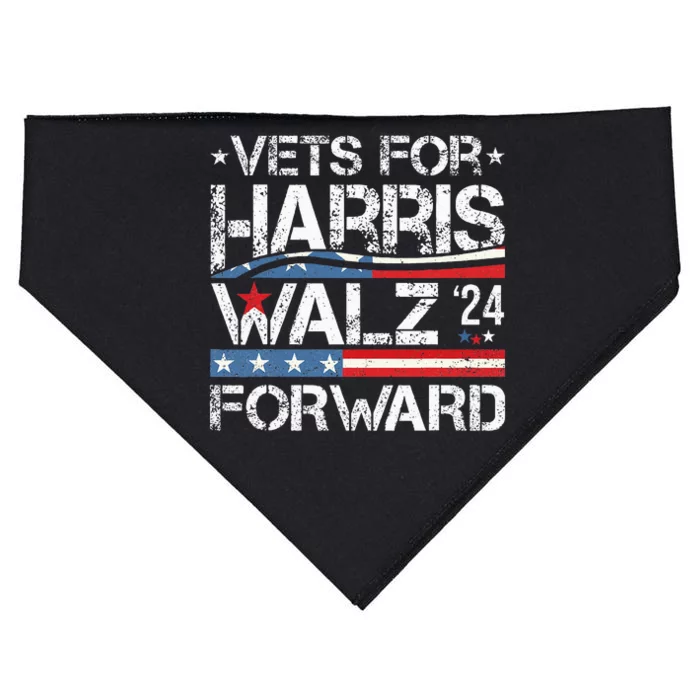 Vets For Kamala Harris Tim Walz Veterans For Harris USA-Made Doggie Bandana