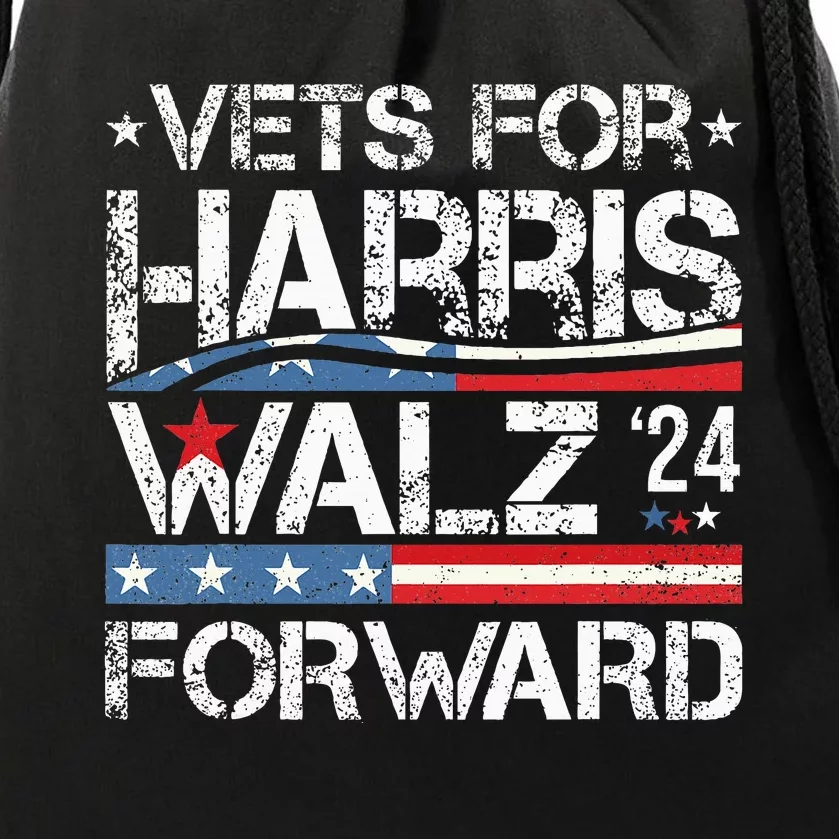 Vets For Kamala Harris Tim Walz Veterans For Harris Drawstring Bag