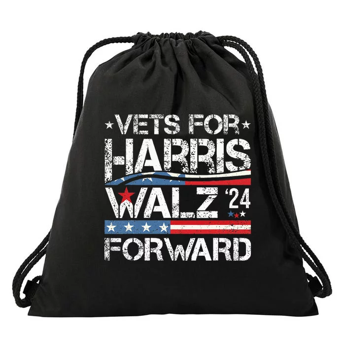 Vets For Kamala Harris Tim Walz Veterans For Harris Drawstring Bag