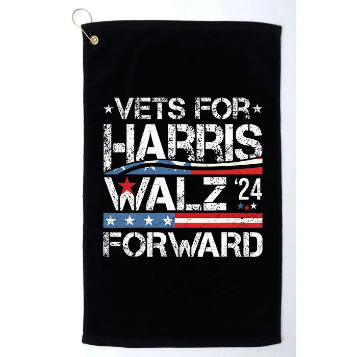 Vets For Kamala Harris Tim Walz Veterans For Harris Platinum Collection Golf Towel