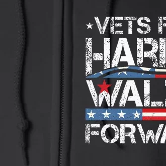 Vets For Kamala Harris Tim Walz Veterans For Harris Full Zip Hoodie