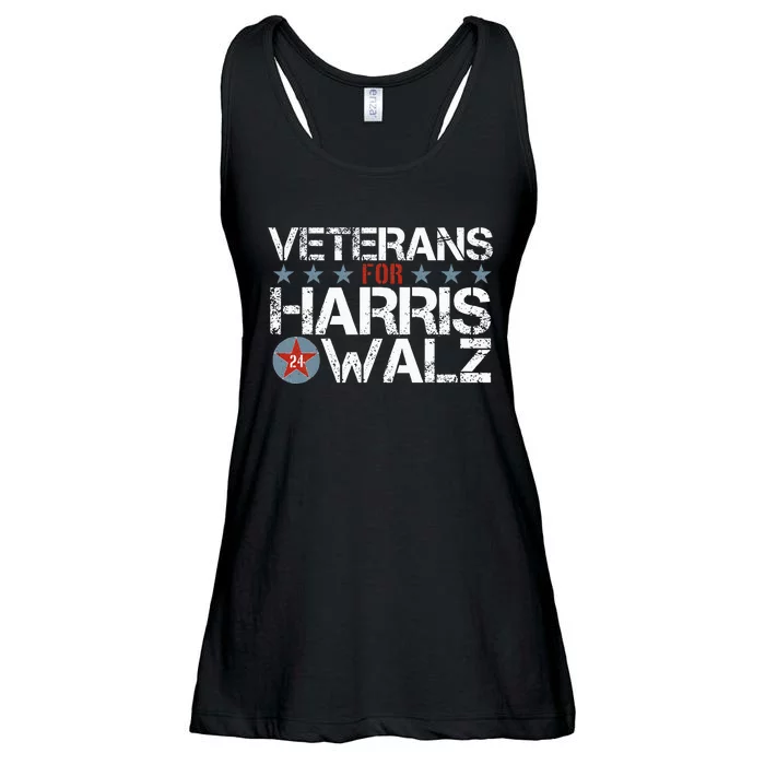 Veterans For Kamala Harris Tim Walz 2024 Vets Us Flag Kamala Ladies Essential Flowy Tank