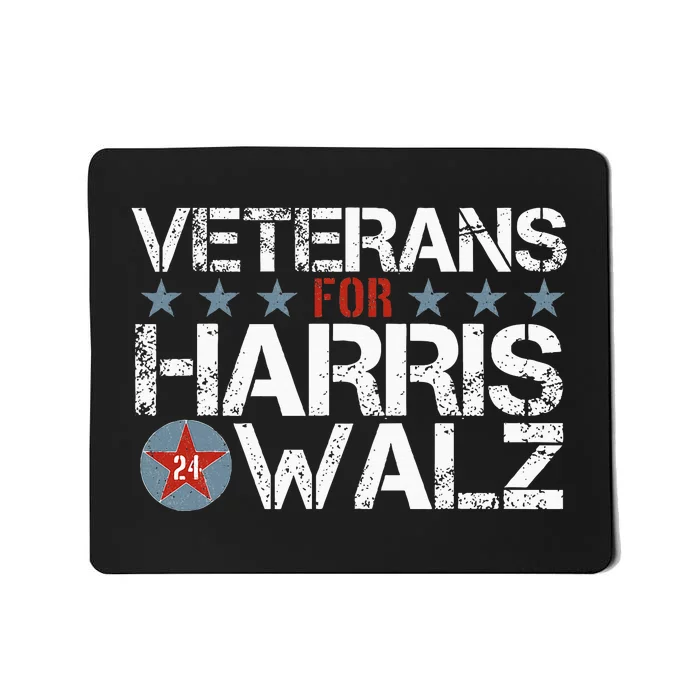 Veterans For Kamala Harris Tim Walz 2024 Vets Us Flag Kamala Mousepad