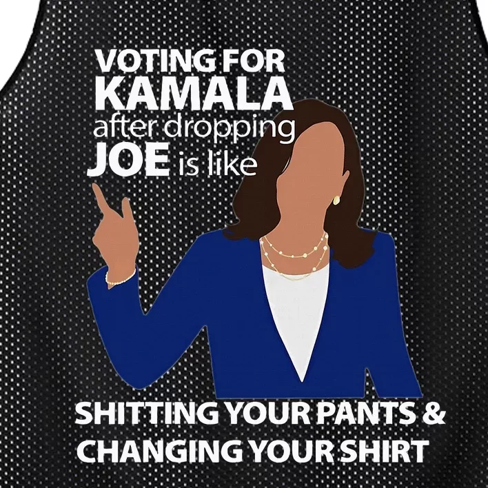 Voting For Kamala After Dropping Joe Is Like Shitting Mesh Reversible Basketball Jersey Tank