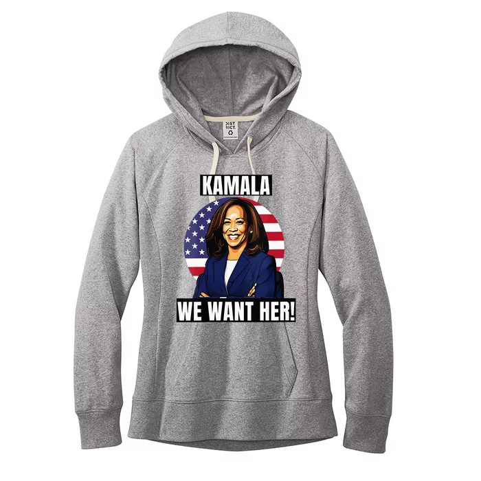 Vote For Kamala Harris 2024we Want Her For President Women's Fleece Hoodie