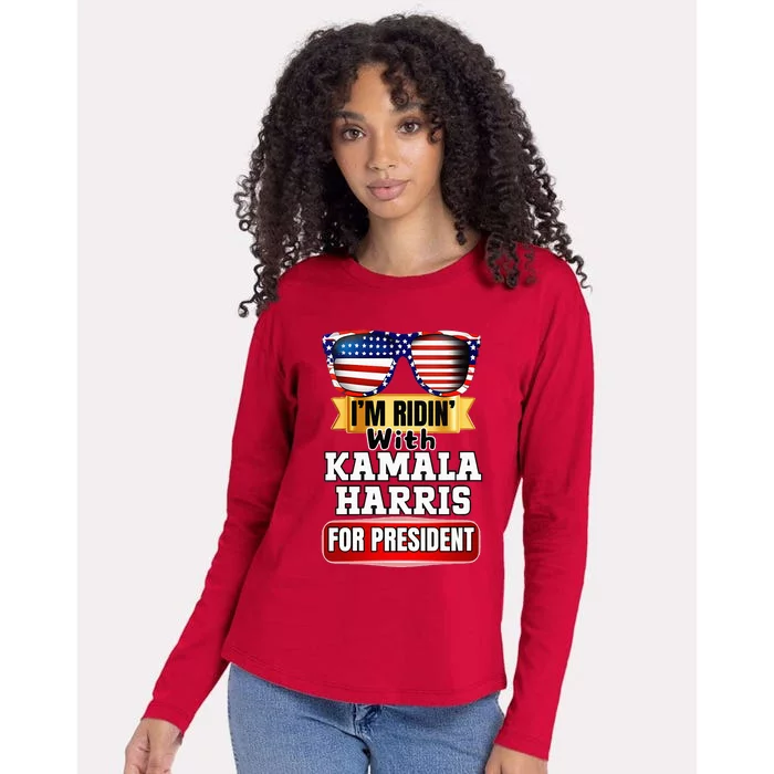 Vote For Kamala Harris 2024 President Election Campaign Womens Cotton Relaxed Long Sleeve T-Shirt