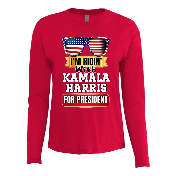 Vote For Kamala Harris 2024 President Election Campaign Womens Cotton Relaxed Long Sleeve T-Shirt