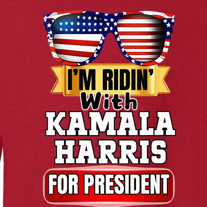 Vote For Kamala Harris 2024 President Election Campaign Toddler Sweatshirt