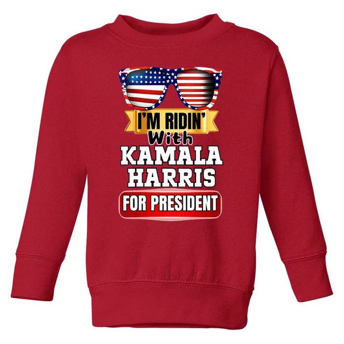 Vote For Kamala Harris 2024 President Election Campaign Toddler Sweatshirt