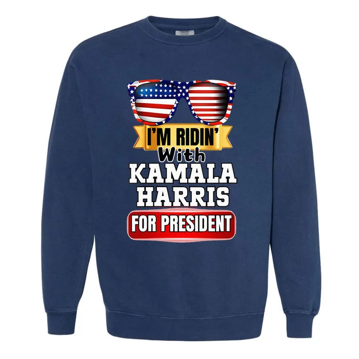 Vote For Kamala Harris 2024 President Election Campaign Garment-Dyed Sweatshirt