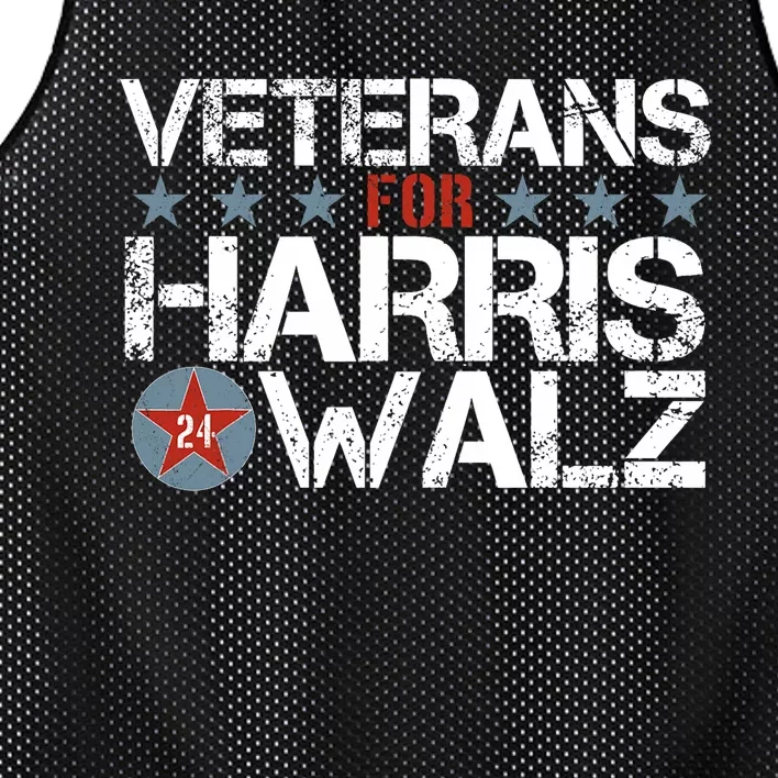 Veterans For Kamala Harris Tim Walz 2024 Vets Us Flag Kamala Mesh Reversible Basketball Jersey Tank