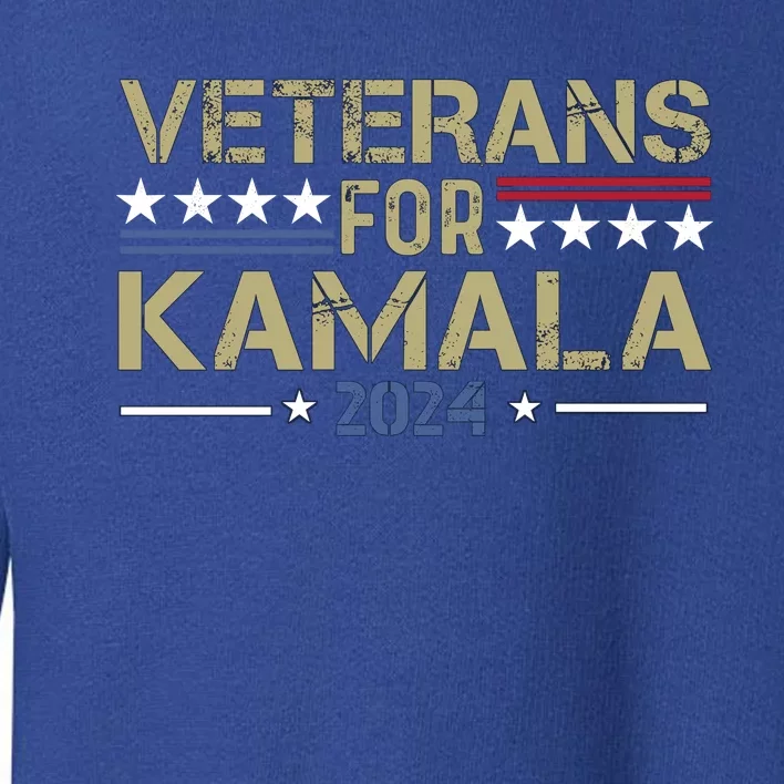 Veterans For Kamala Harris 2024 Election Toddler Sweatshirt